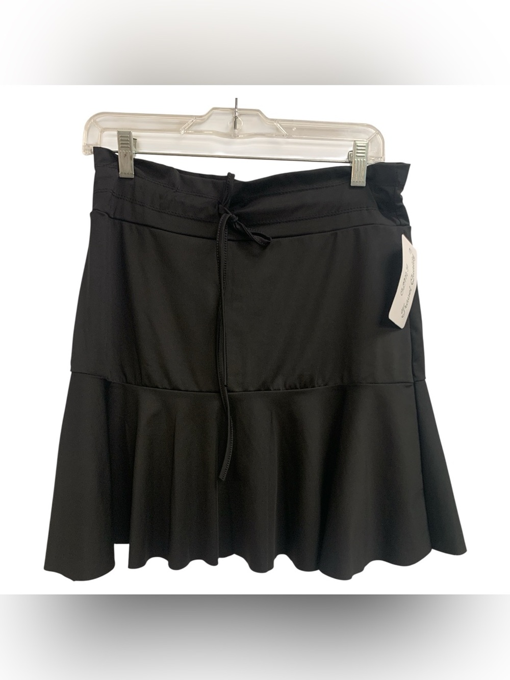 Olm NWT Black A-Line Flared Drawstring Skirt Size L